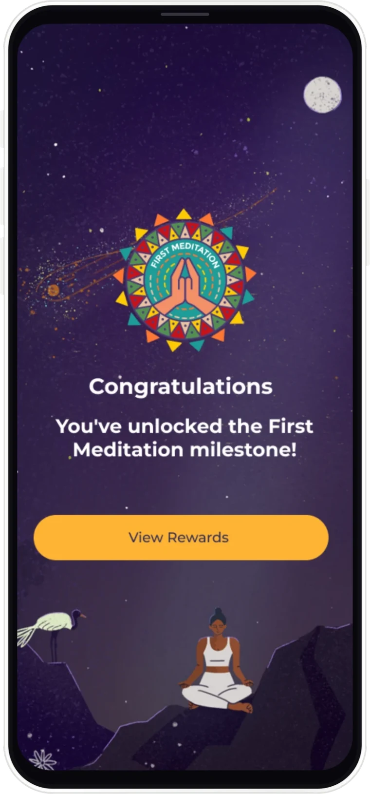 A milestone unlocked in the app.